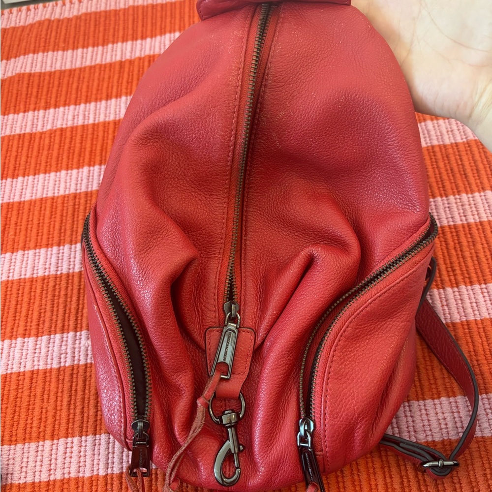 Red Leather Rebecca Minkoff Julian Backpack